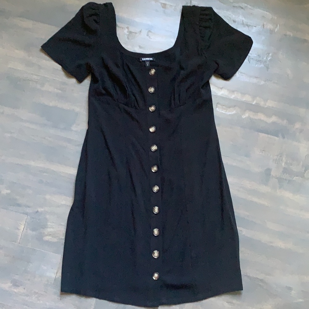 Black express short sleeve mini dress
